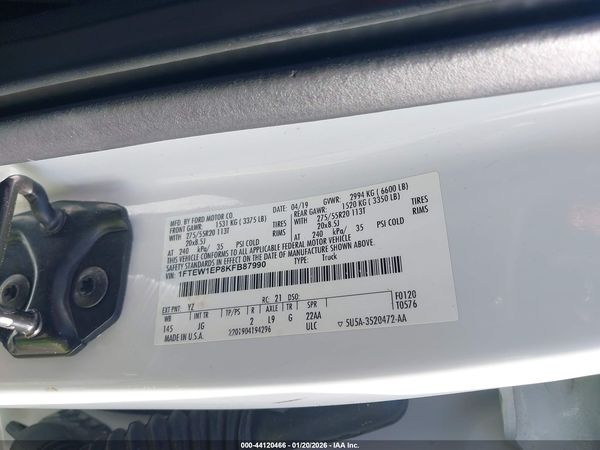2019 FORD F-150 XL