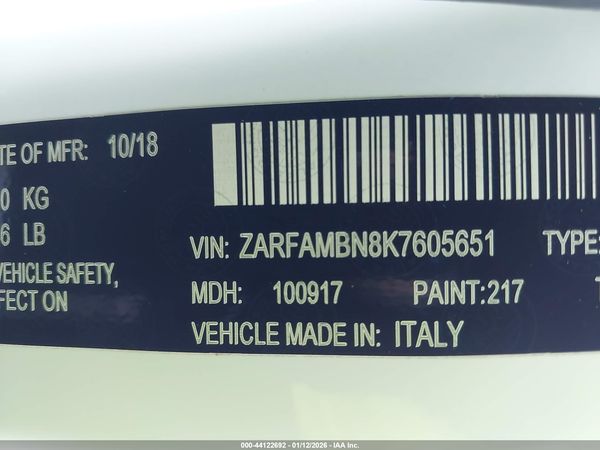 2019 ALFA ROMEO GIULIA TI SPORT RWD