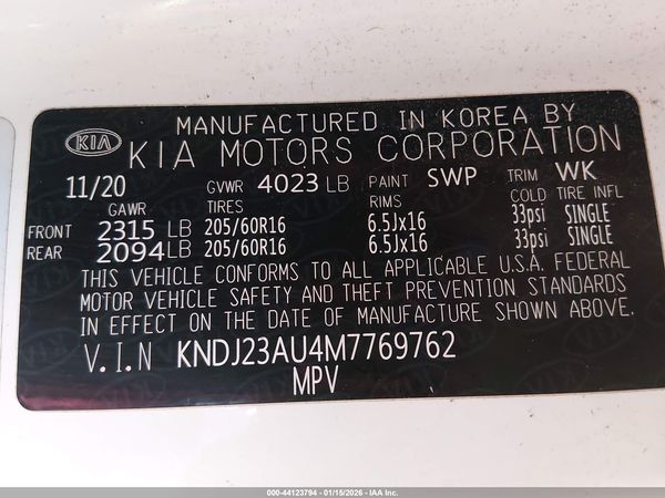 2021 KIA SOUL S