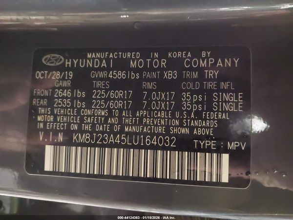 2020 HYUNDAI TUCSON SE