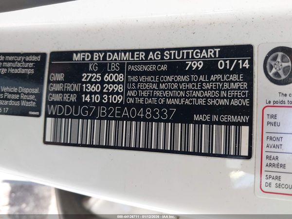 2014 MERCEDES-BENZ S 63 AMG 4MATIC