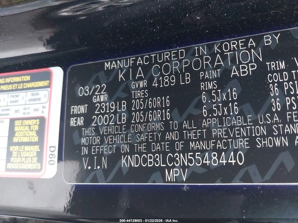 2022 KIA NIRO LXS