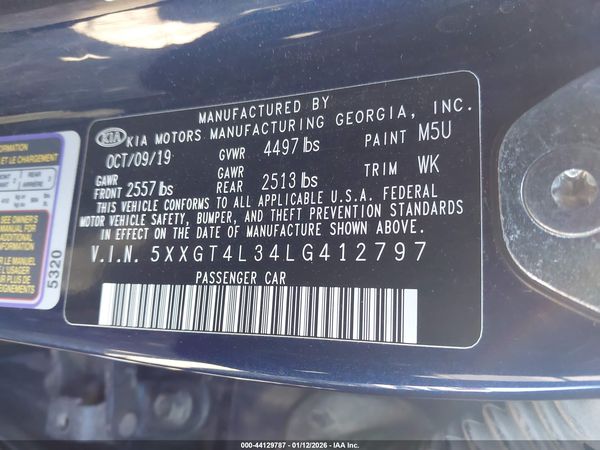 2020 KIA OPTIMA S