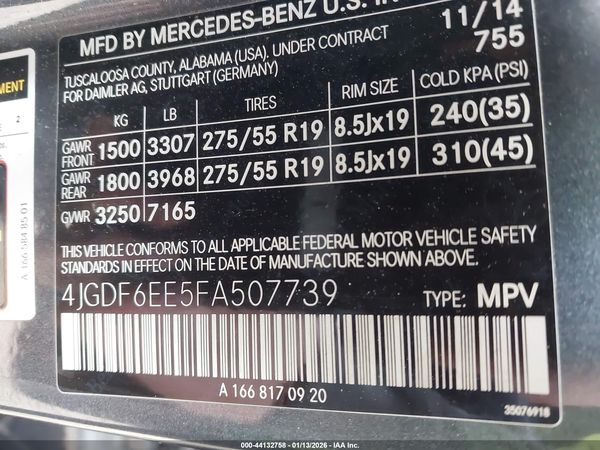 2015 MERCEDES-BENZ GL 450 4MATIC