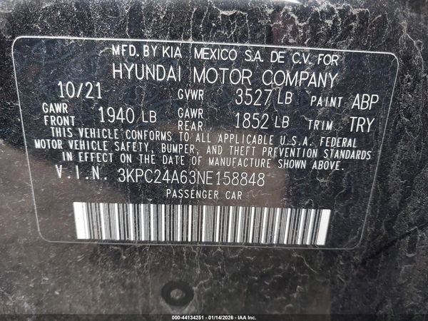 2022 HYUNDAI ACCENT SE