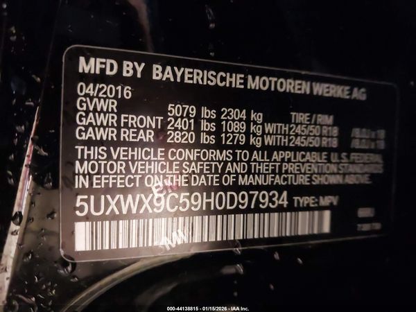 2017 BMW X3 XDRIVE28I