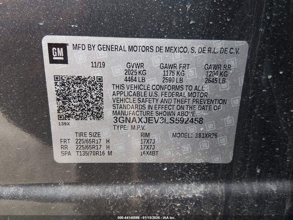 2020 CHEVROLET EQUINOX FWD 2FL — I9