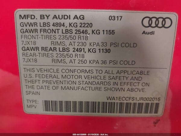 2018 AUDI Q3
