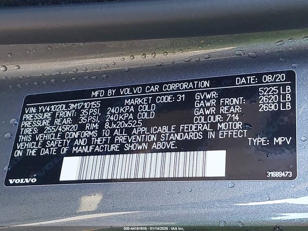 2021 VOLVO XC60 T5 INSCRIPTION