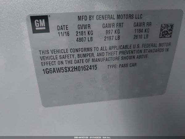 2017 CADILLAC CTS AWD