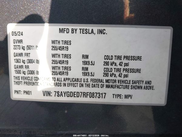 2024 TESLA MODEL Y RWD