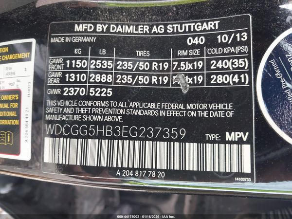 2014 MERCEDES-BENZ GLK 350 GLK350
