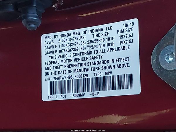 2020 HONDA CR-V AWD TOURING