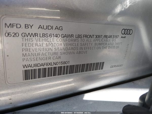 2020 AUDI A8 L