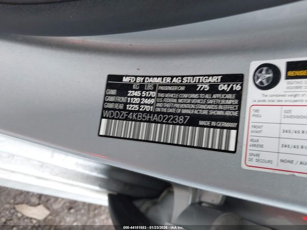 2017 MERCEDES-BENZ E 300 4MATIC
