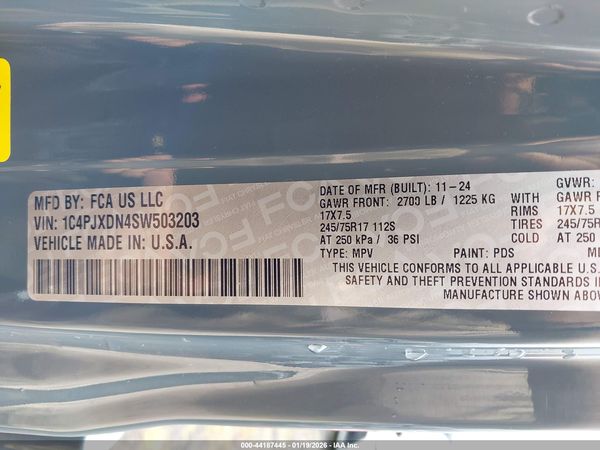 2025 JEEP WRANGLER 4-DOOR SPORT 4X4