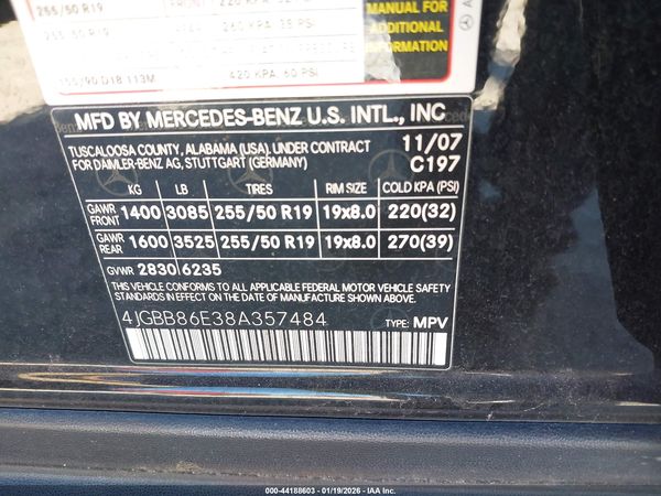 2008 MERCEDES-BENZ ML 350 ML550 4 MATIC