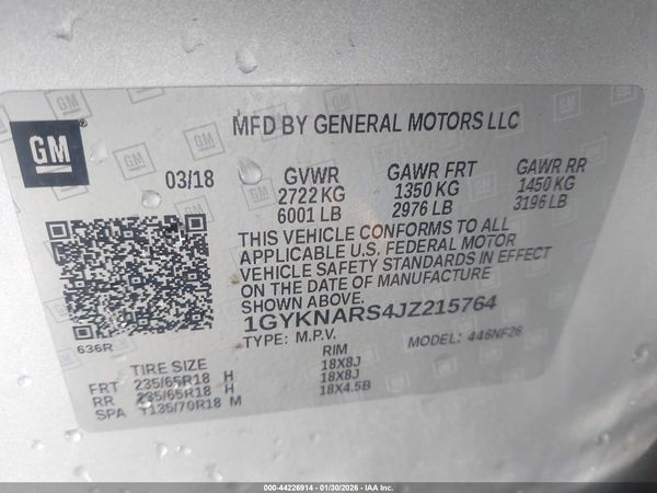 2018 CADILLAC XT5 STANDARD