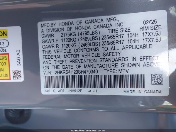 2025 HONDA CR-V LX AWD