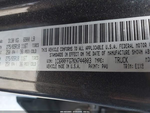 2019 RAM 1500