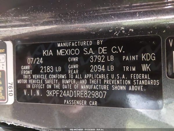 2024 KIA FORTE LXS