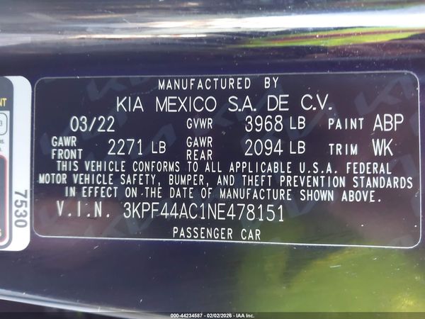 2022 KIA FORTE GT