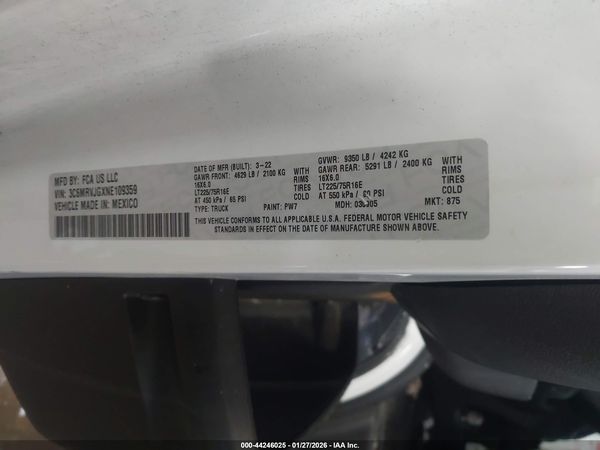 2022 RAM PROMASTER 3500