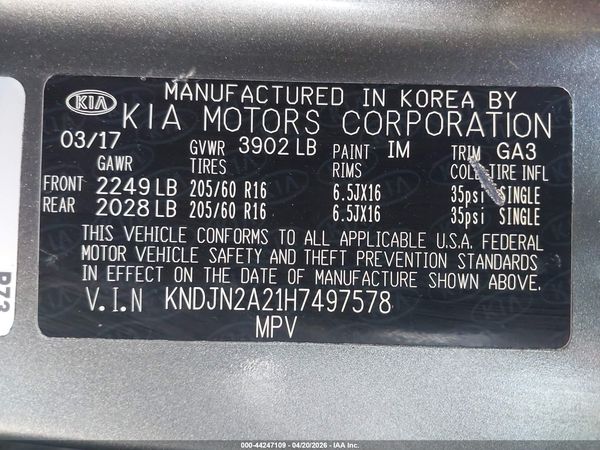 2017 KIA SOUL Base