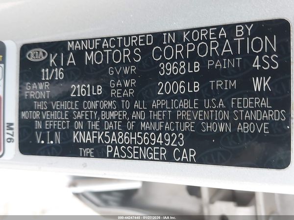 2017 KIA FORTE LX