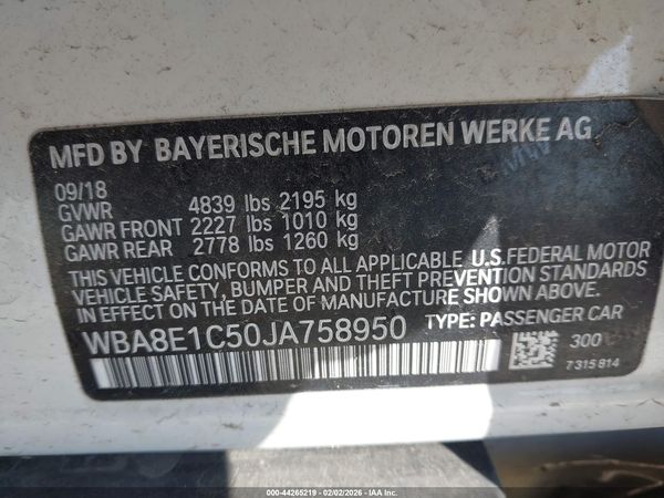 2018 BMW 330E IPERFORMANCE