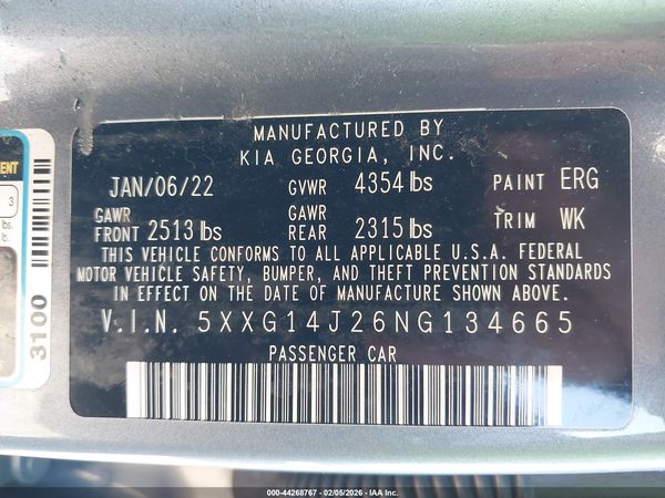 2022 KIA K5 LXS