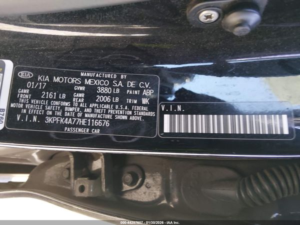 2017 KIA FORTE LX
