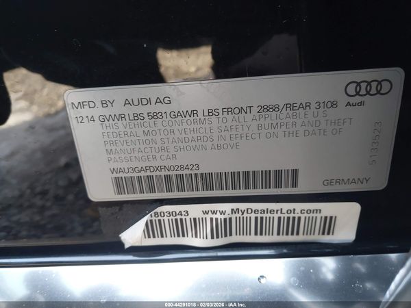 2015 AUDI A8 L 3.0T