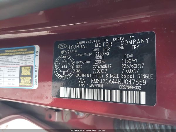 2019 HYUNDAI TUCSON PREFERRED