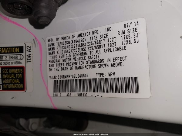 2014 HONDA CR-V EX-L