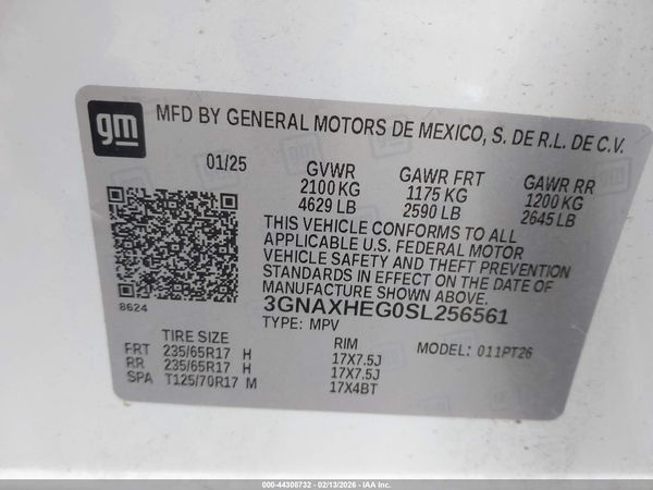2025 CHEVROLET EQUINOX FWD LT — I9