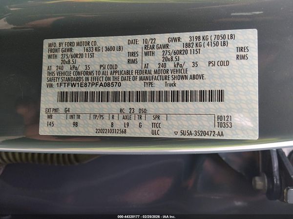 2023 FORD F-150 PLATINUM