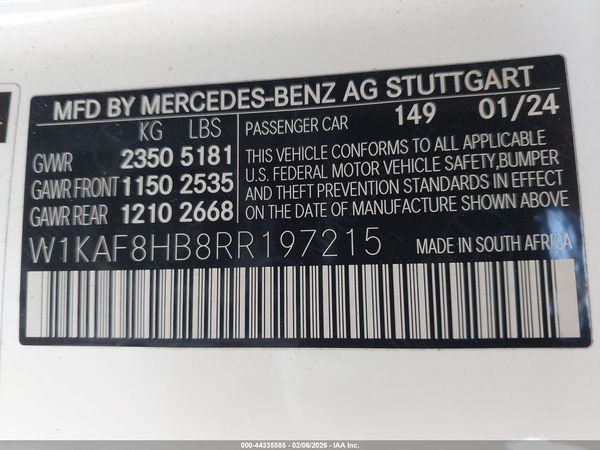 2024 MERCEDES-BENZ AMG C 43 4MATIC
