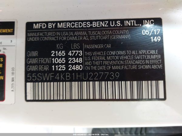 2017 MERCEDES-BENZ C 300 4MATIC