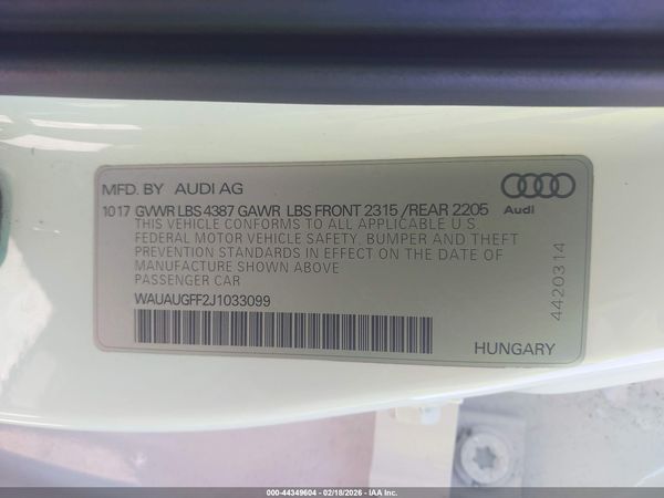 2018 AUDI A3