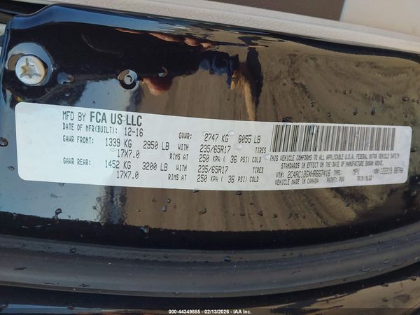 2017 CHRYSLER PACIFICA TOURING-L — I9