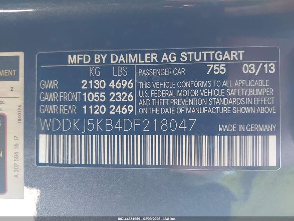 2013 MERCEDES-BENZ E 350 E350