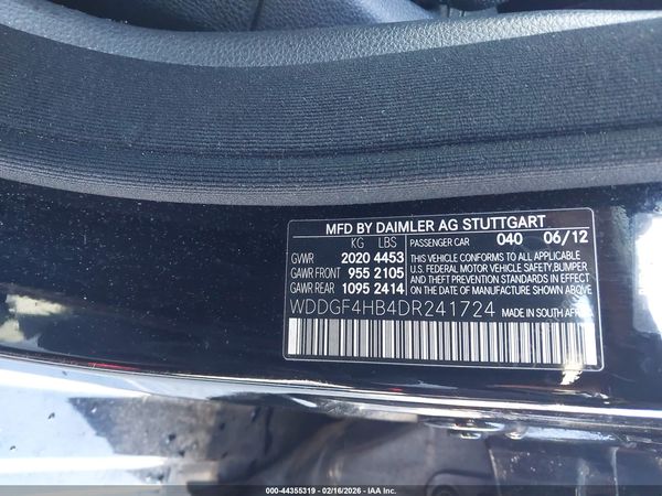 2013 MERCEDES-BENZ C 250 SPORT