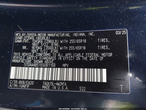 2025 TOYOTA GRAND HIGHLANDER XLE