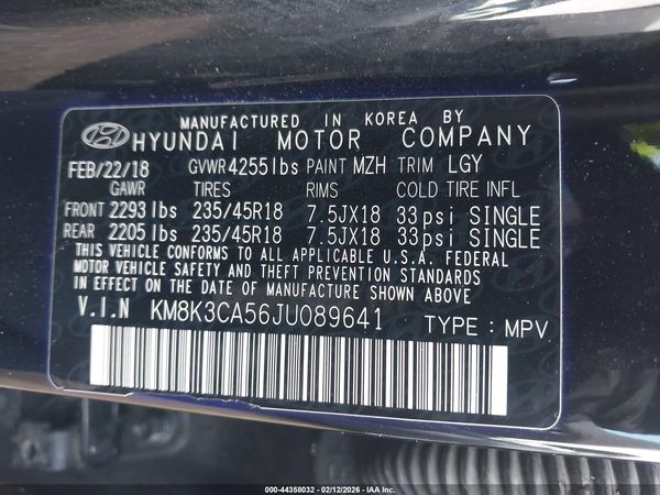 2018 HYUNDAI KONA LIMITED