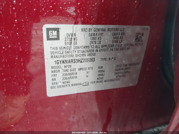 2017 CADILLAC XT5 STANDARD