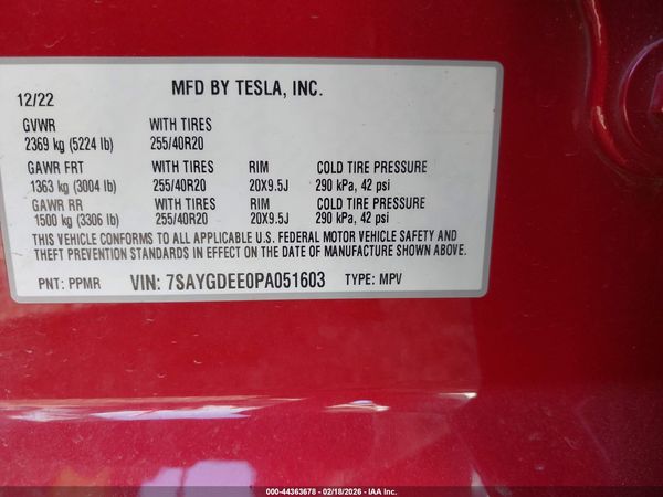 2023 TESLA MODEL Y