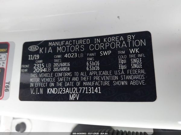 2020 KIA SOUL S