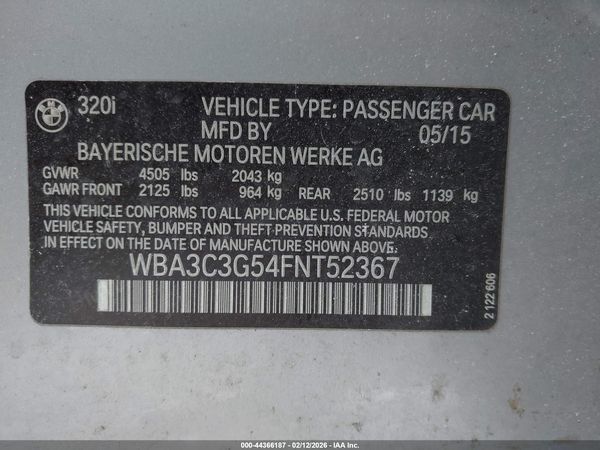 2015 BMW 320I XDRIVE
