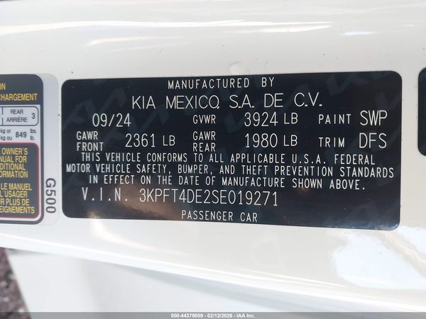 2025 KIA K4 LXS